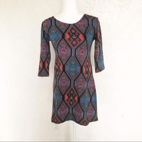 EVEREVE Papillon Geometric Sweater Tunic Dress s - Picture 5 of 9